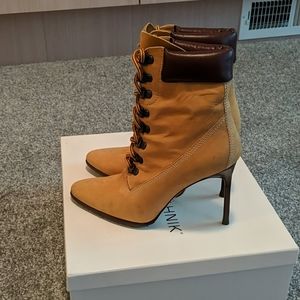 Auth Manolo Blahnik Oaklamod 105 Tan Nubuk boots